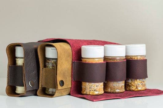 Leather Travel Spice Bag