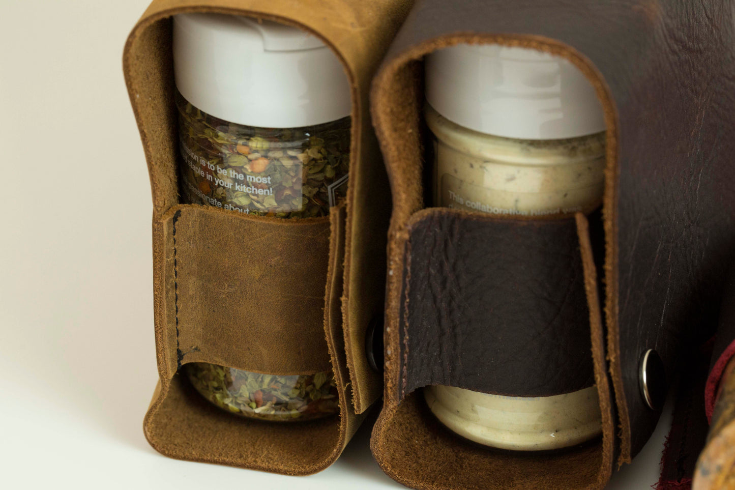 Leather Travel Spice Bag