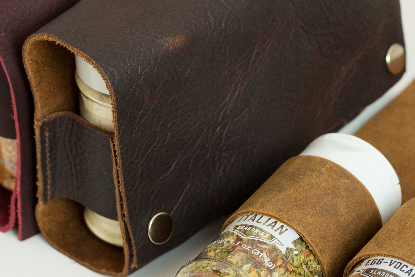 Leather Travel Spice Bag